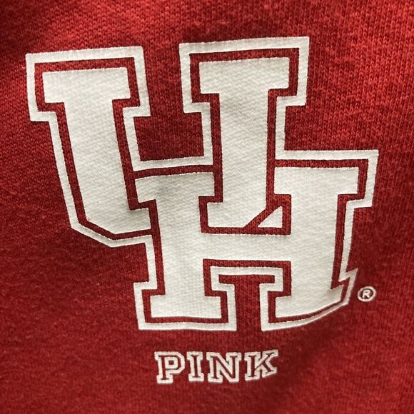 PINK with 5th ocean UH Houston Cougars red full zip Hoodie | Embroidered | Small - Picture 5 of 9
